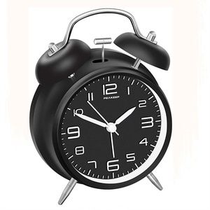 Peakeep Twin Bell Alarm Clock Stereoscopic Dial, Backlight, Battery Operated
